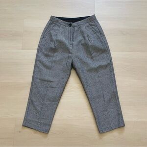 Armani Exchange A|X Herringbone Cropped Trousers pants High Waist Wool Blend 0